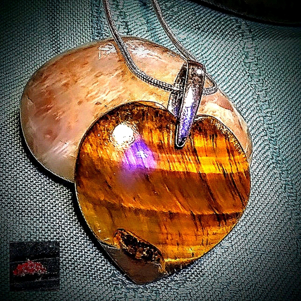 LOVELY HUES OF BROWN AND GOLD 🔥TIGERS EYE STERLING ON AN 18-IN CHAIN.  (997462)